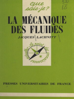 cover image of La mécanique des fluides